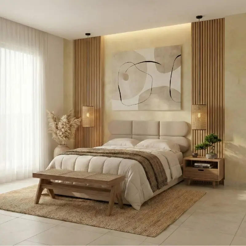 respaldo de cama tapizado